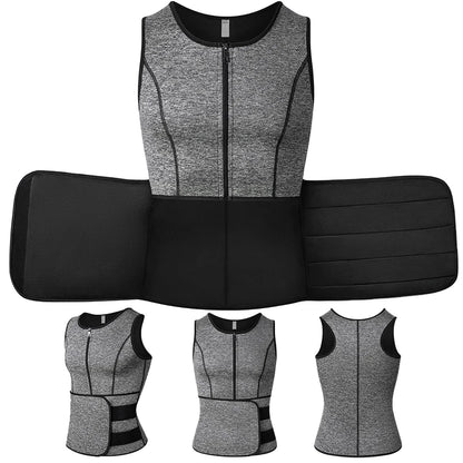 Men Body Shaper Waist Trainer Vest Slimming Shirt Sauna Sweat Vest Compression Undershirt Shapewear Fat Burner Workout Tank Tops